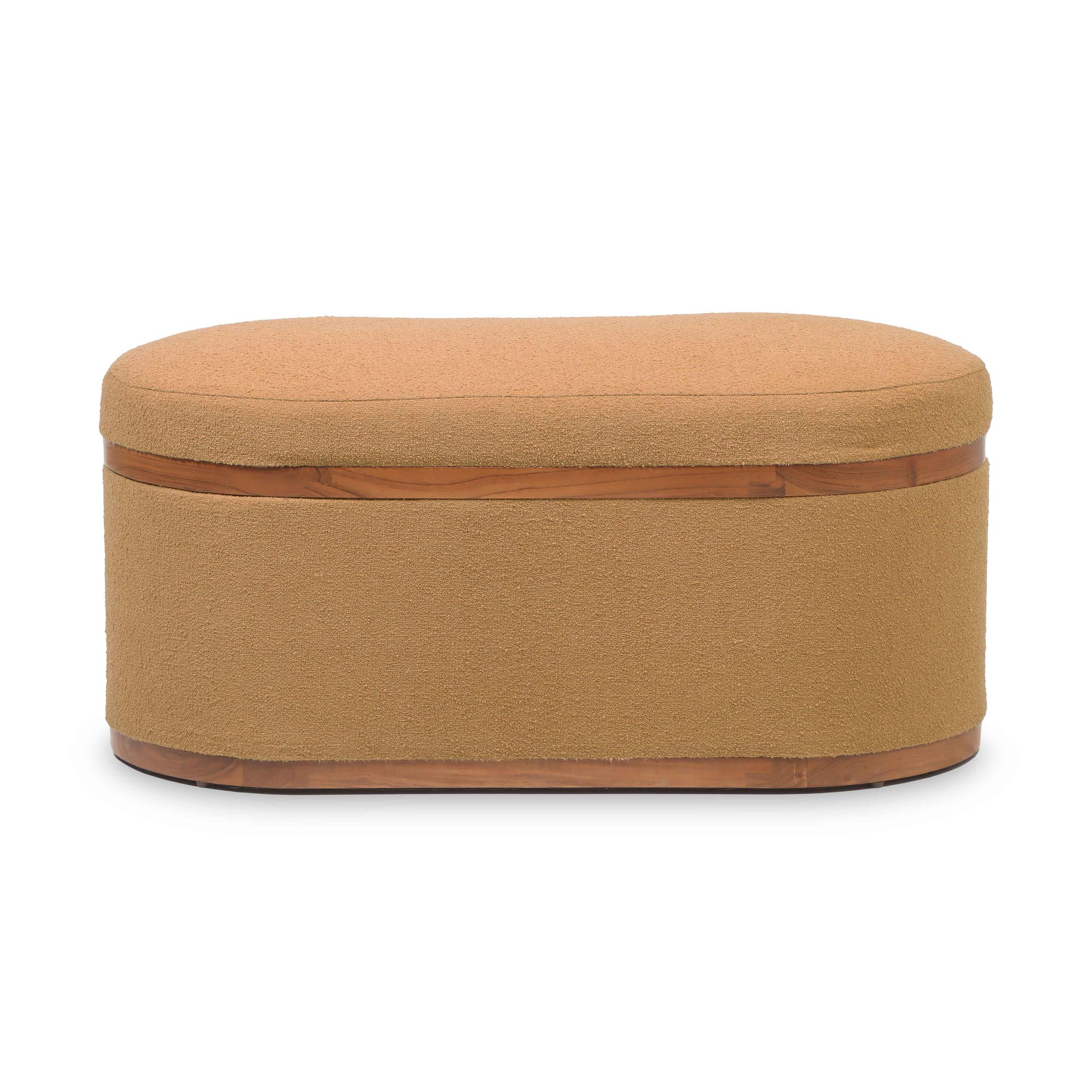 Olivier 41" Oval Storage Ottoman - Peach - Image 4