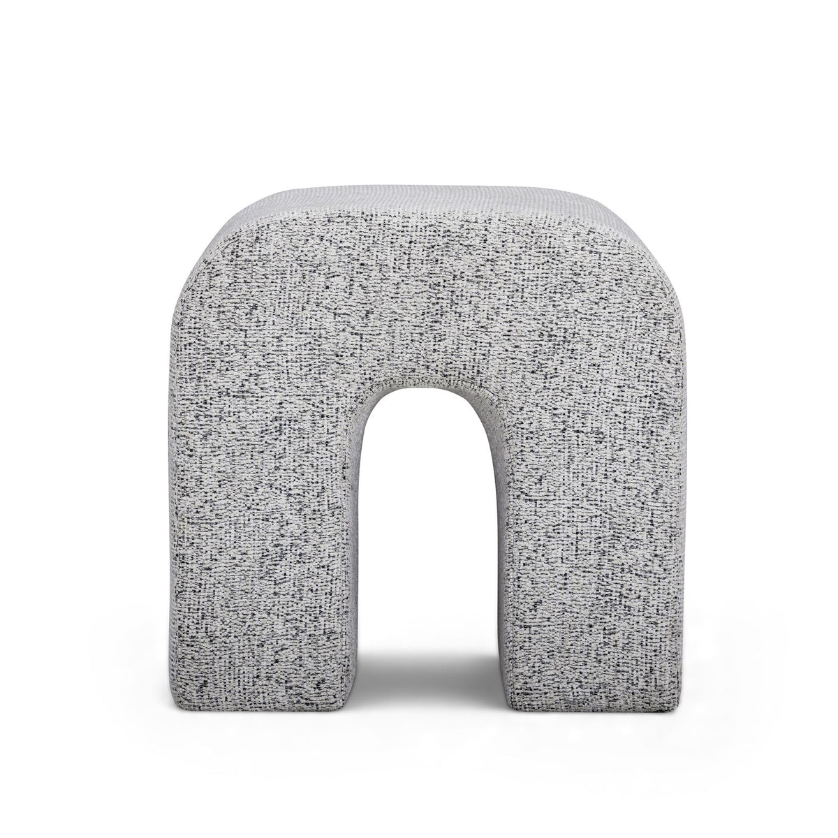 Desi Performance Fabric Ottoman - Black and White - Image 3