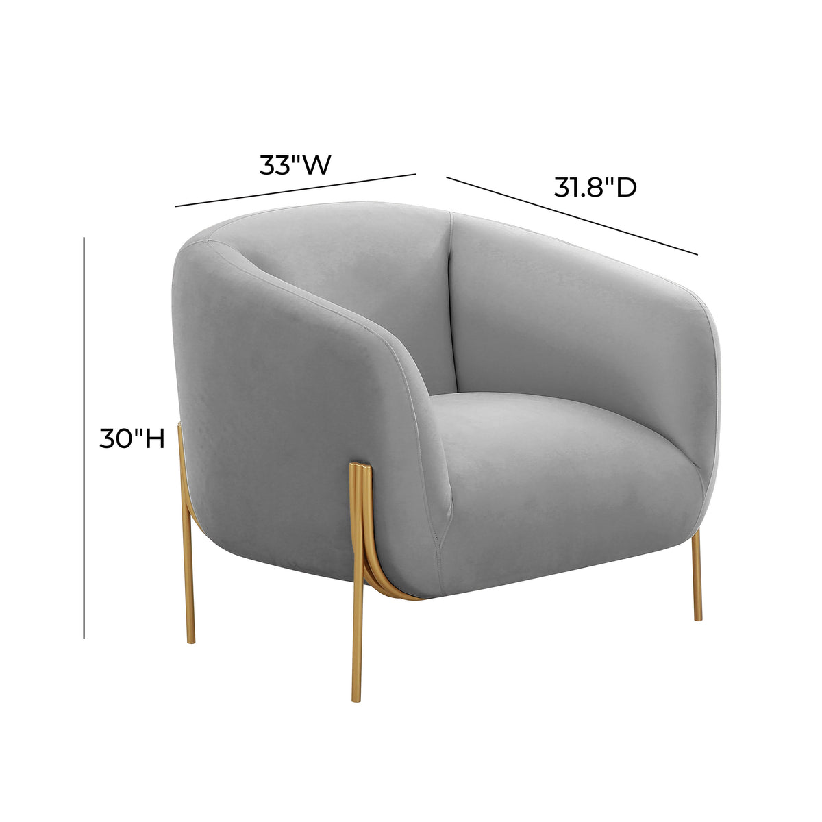 Kandra Accent Chair by Inspire Me! Home Decor - Grey - Image 6