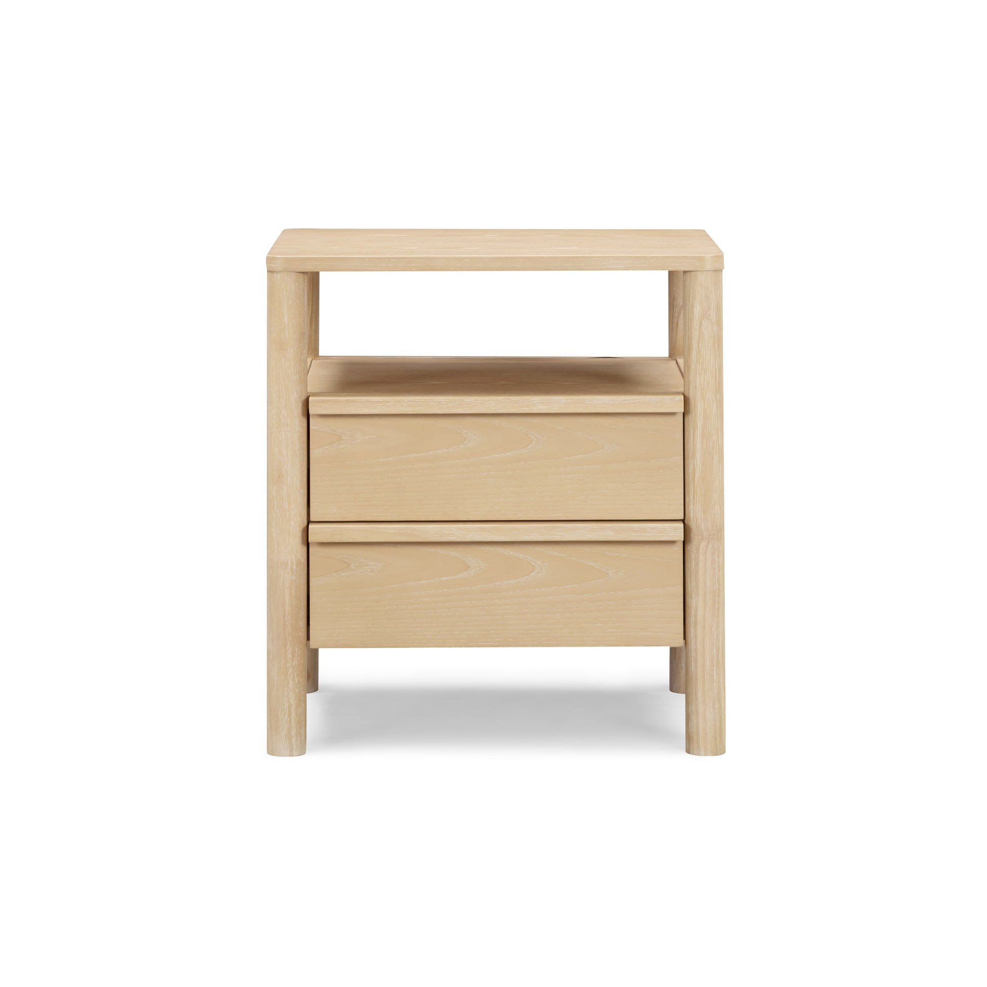 Tyra 22" Ash 2-Drawer Nightstand - Natural - Image 1