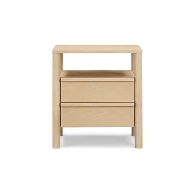 Tyra 22" Ash 2-Drawer Nightstand - Image 1