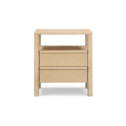 Tyra 22" Ash 2-Drawer Nightstand - Natural - Image 1