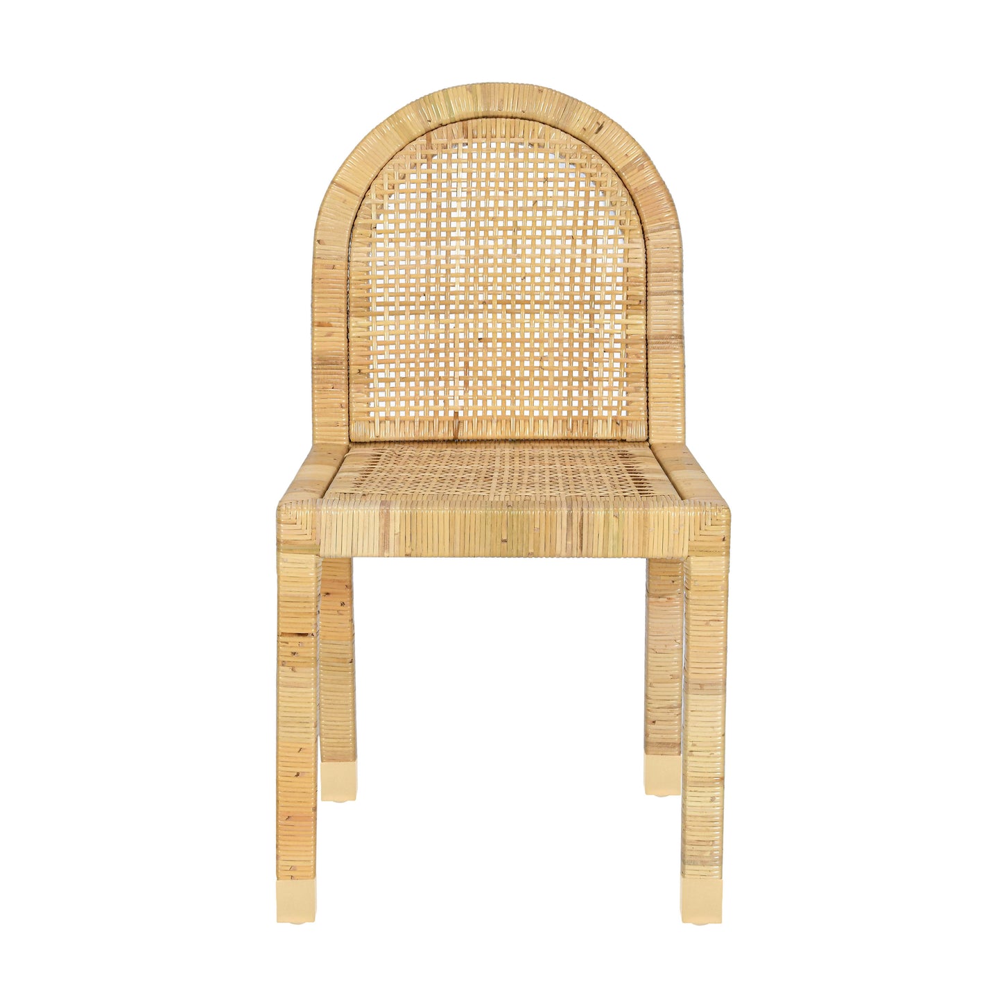 Amara Arched Rattan Dining Chair - Natural - Image 7