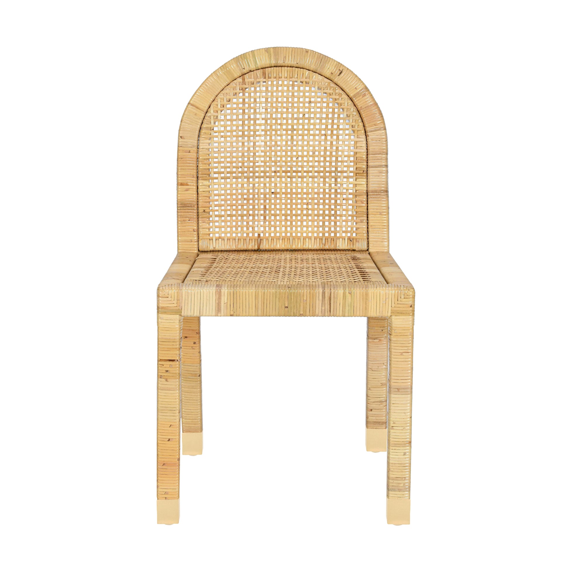 Amara Arched Rattan Dining Chair - Natural - Image 7