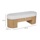 Poppi 49" Cream Performance Fabric Storage Bench - Image 7