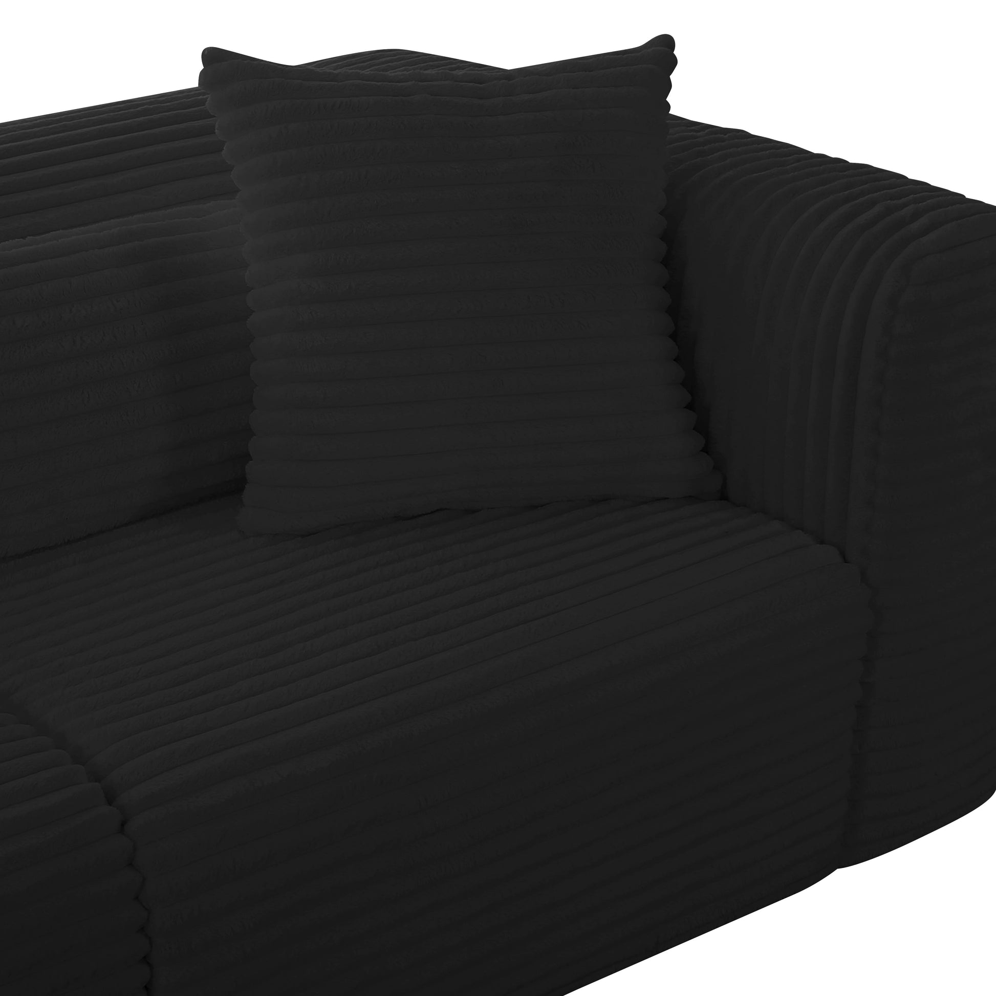 Tarra 118" Modular Sofa - Black - Image 4