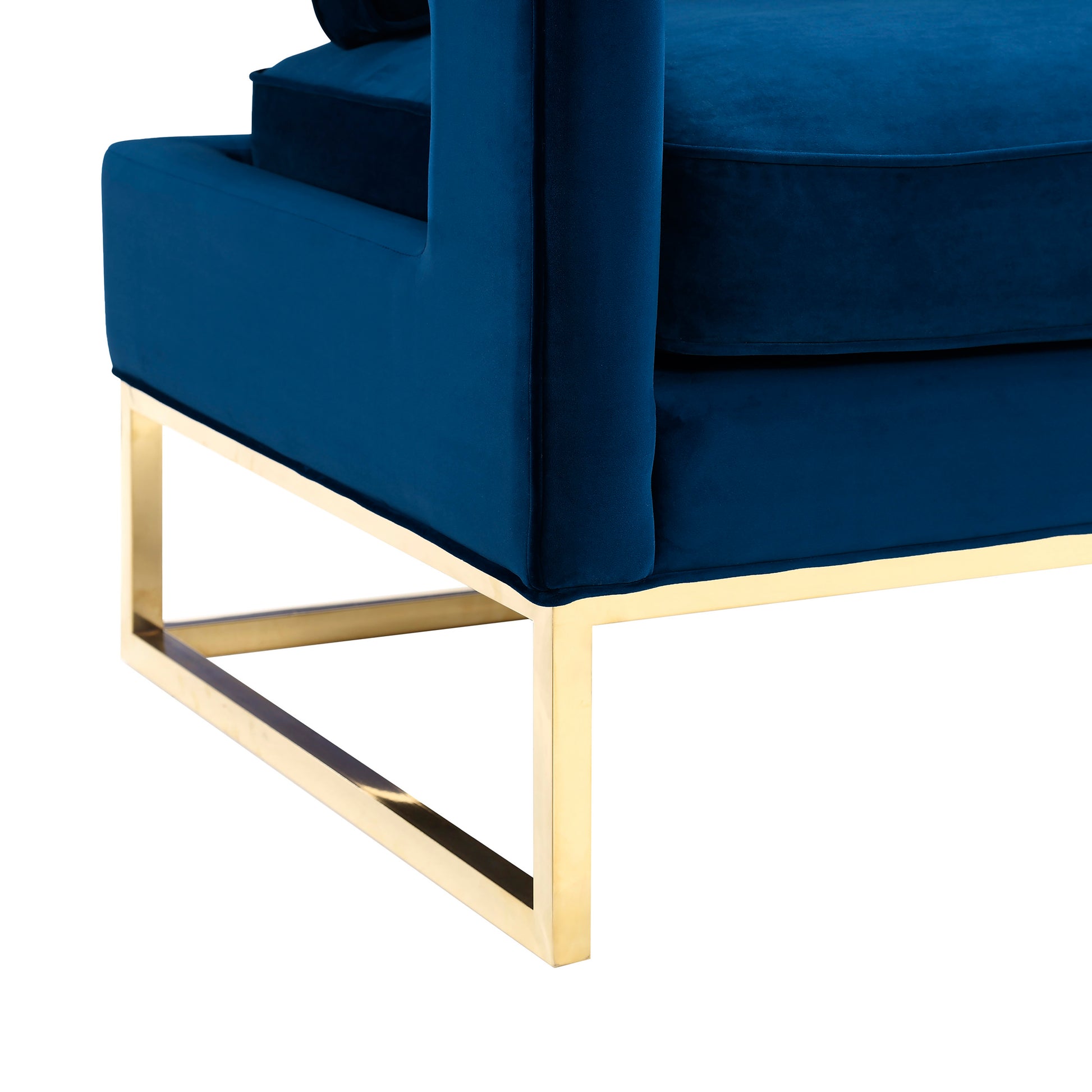 Avery Performance Velvet Accent Chair - Navy - Image 5