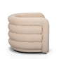 Curves Performance Velvet Swivel Accent Chair - Peach - Image 4