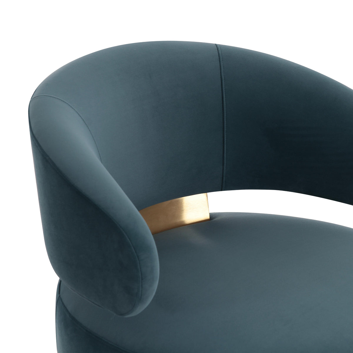 Austin Swivel Accent Chair - Dark Teal - Image 5