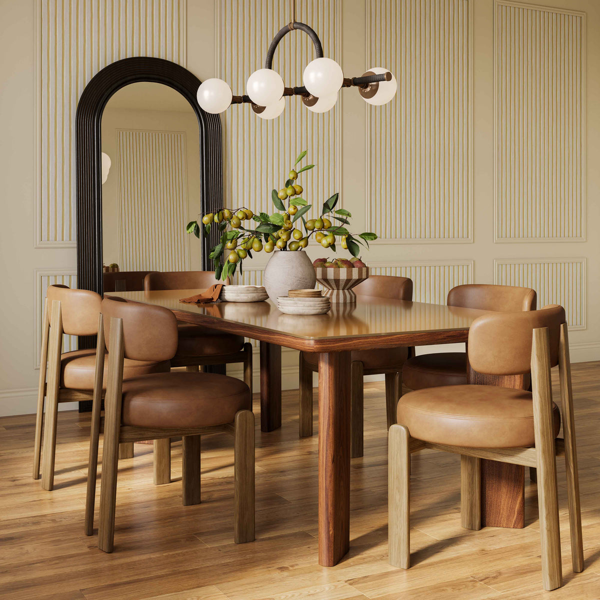 Odessa Performance Dining Chair - Saddle Brown / 33" - Image 3