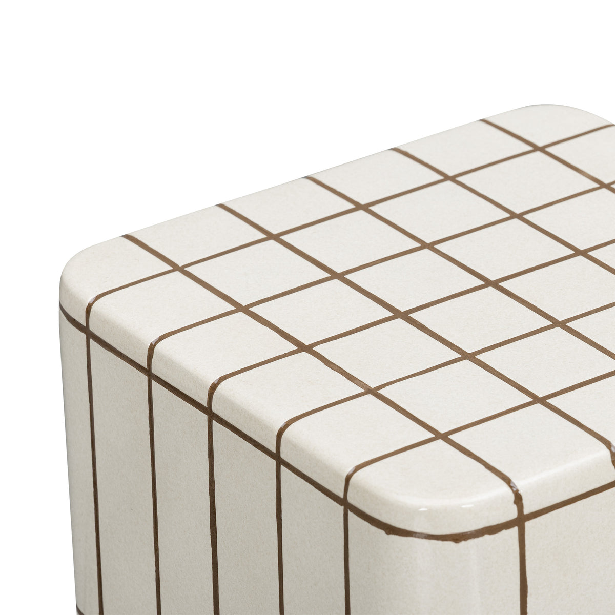 Tatiana Square Concrete Indoor/Outdoor Side Table - Ecru - Image 3