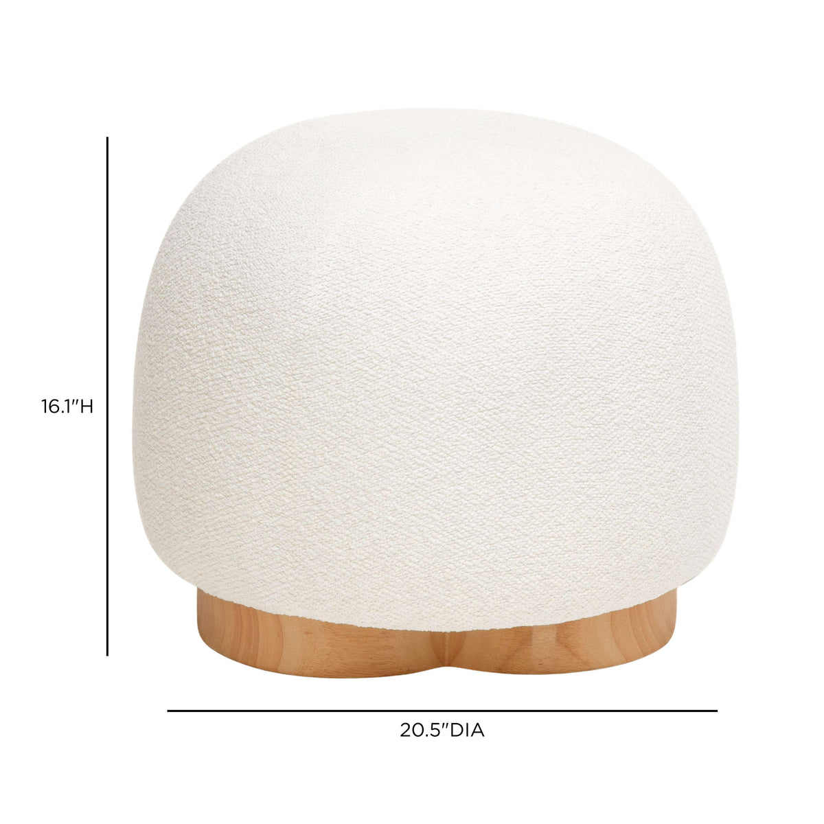 Oopa Swivel Ottoman - Cream - Image 7