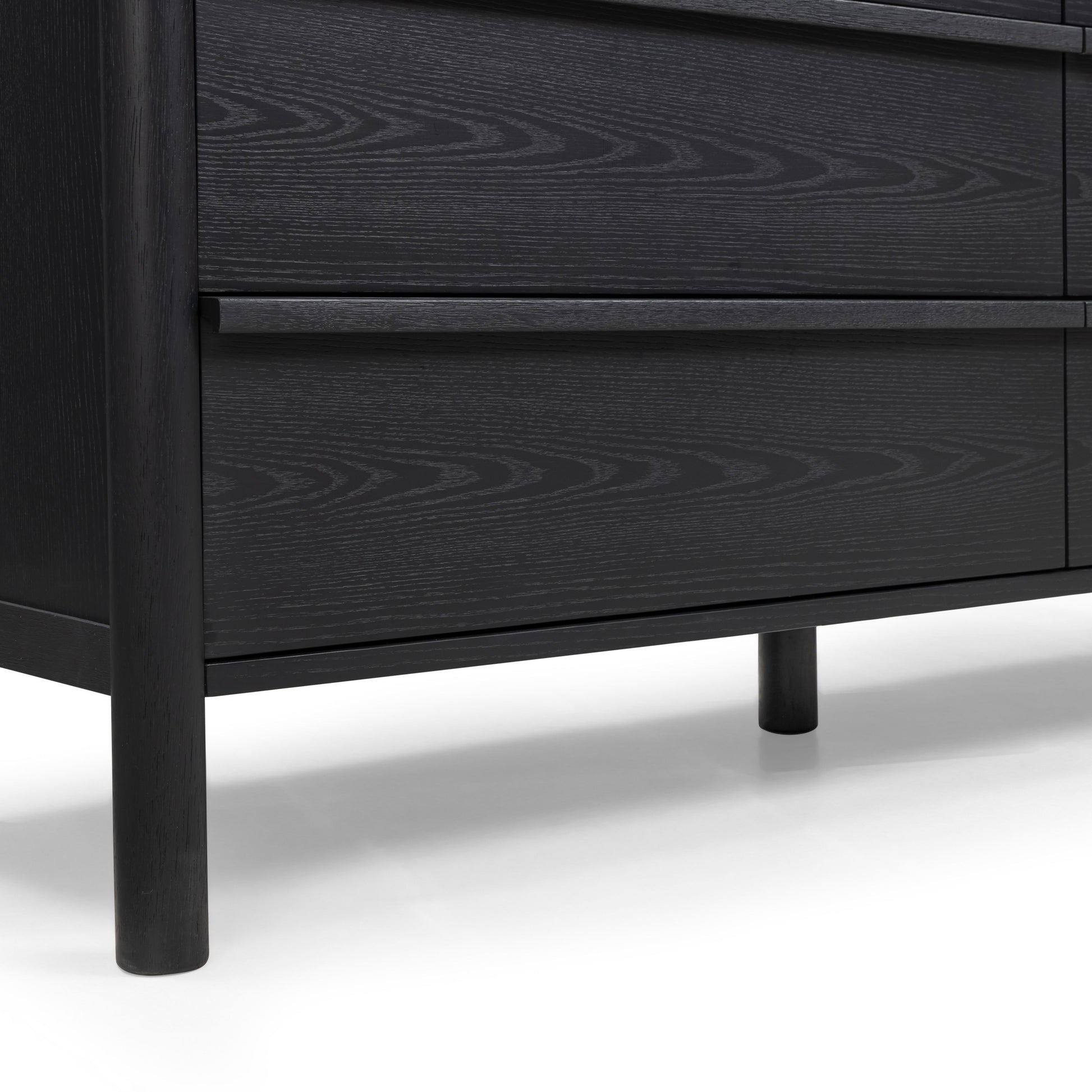 Tyra 62" Black Ash 6-Drawer Dresser - Image 4
