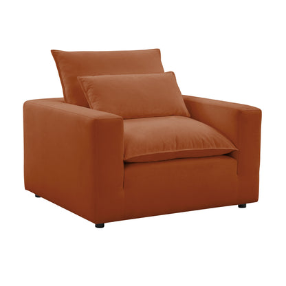 Cali Performance Fabric Armchair - Rust - Image 1