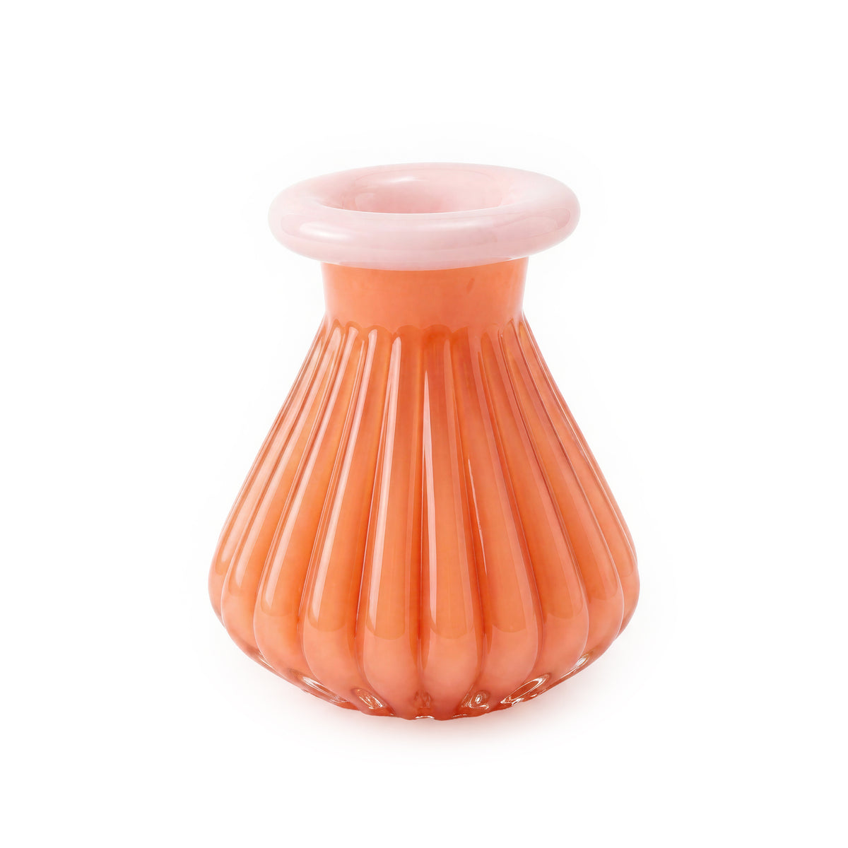 Shell Orange Glass Vase - Image 1