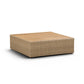Cali Performance Fabric & Wicker Outdoor Ottoman - Cream / Brown - Image 2