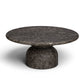 Cynthia 36" Dark Emperador Faux Marble Indoor/Outdoor Coffee Table - Image 2