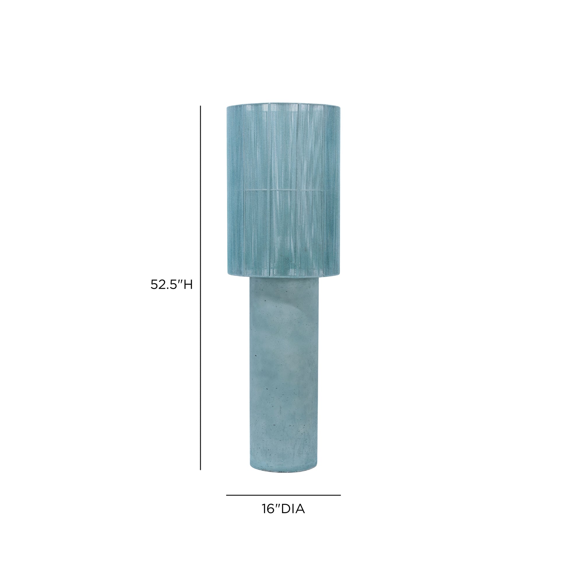Mondada Concrete Floor Lamp - Aqua - Image 6