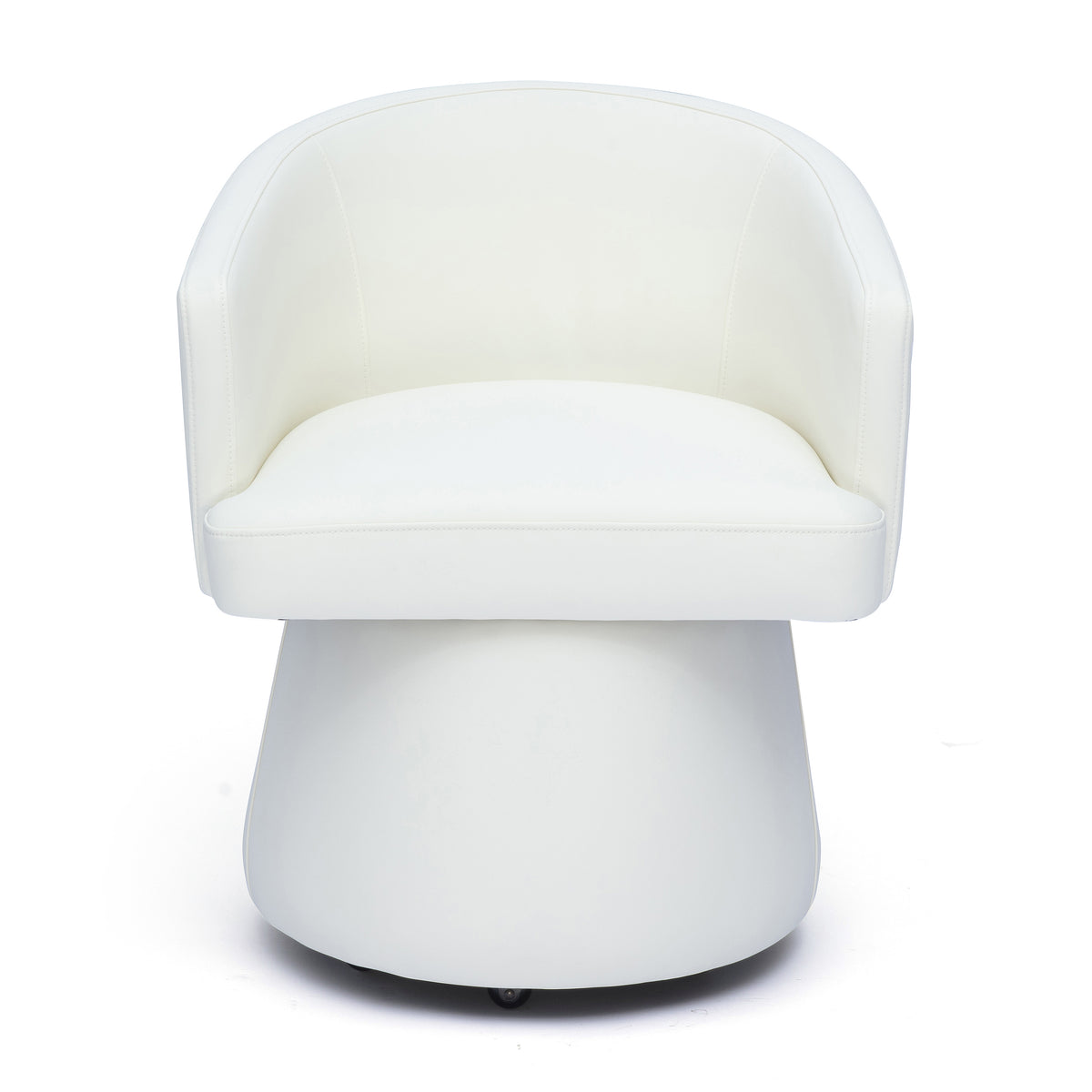 Kristen Rolling Desk Chair - Off-White - Image 3