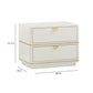 Julieta 28" 2-Drawer Nightstand - Cream - Image 6