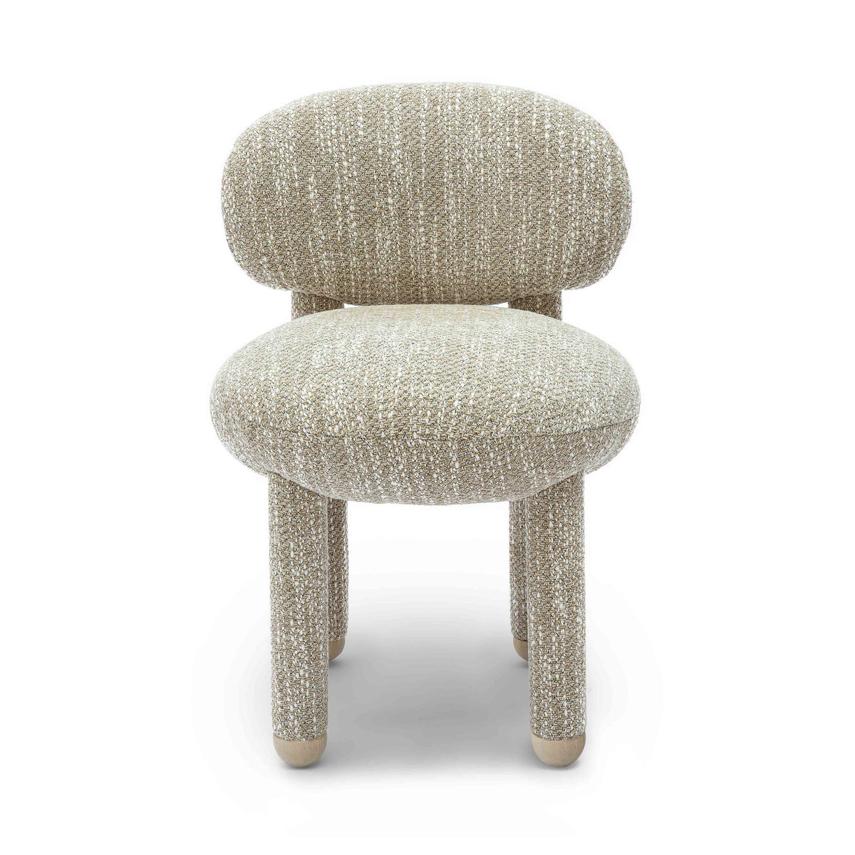 Manu Performance Fabric Side Chair - Beige - Image 3