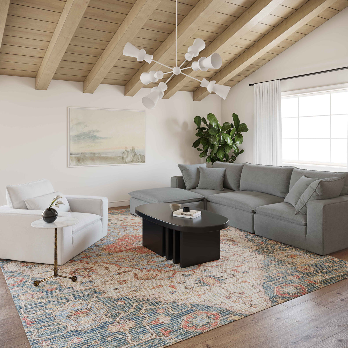 Cali Performance Fabric Armchair - Pearl - Image 2