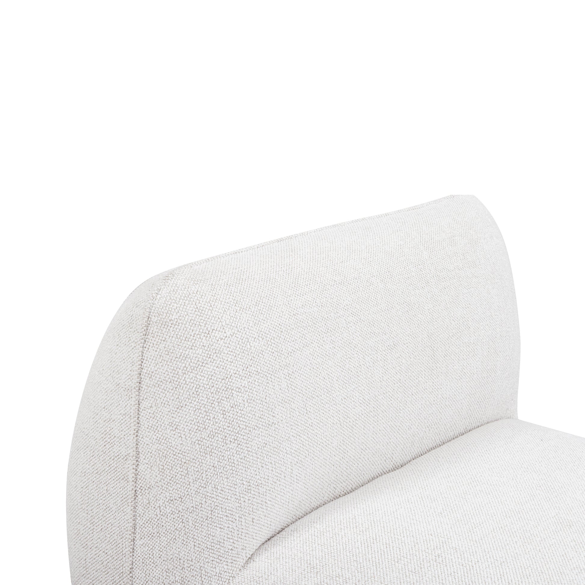 Arezza Stone White Contract-Grade Basketweave Chenille Armless Chair - Image 6