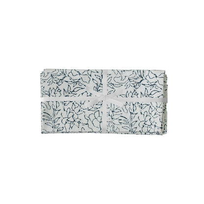 Crissy Cotton Canvas Printed Napkins - Set of 4 - Black and White - Image 1