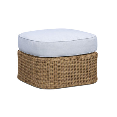 Axel Blue Boucle Outdoor Ottoman - Image 1