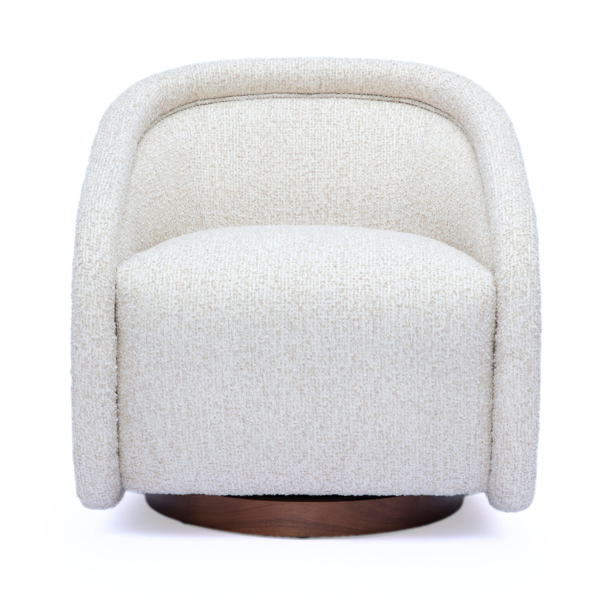 Clarke Cream Performance Boucle Swivel Accent Chair - Image 2