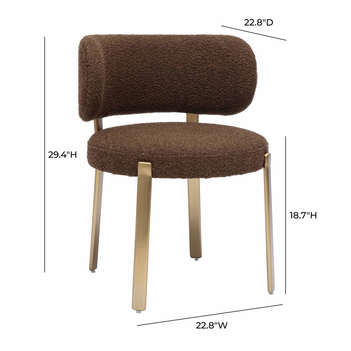 Margaret Dining Chair - Brown - Image 8