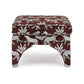 Raji Leopard Performance Jacquard Ottoman - Brown - Image 2