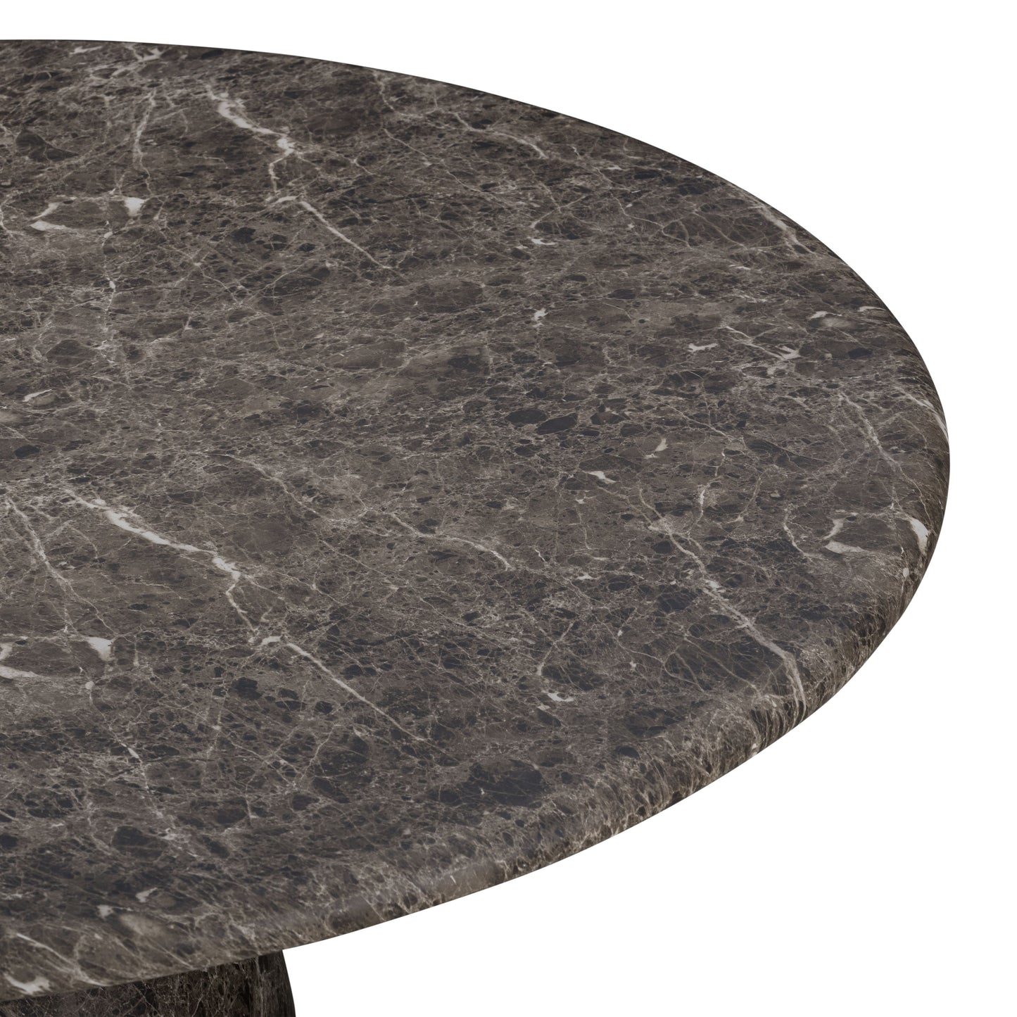 Cynthia Dark Emperador Faux Marble Indoor/Outdoor Side Table - Image 3