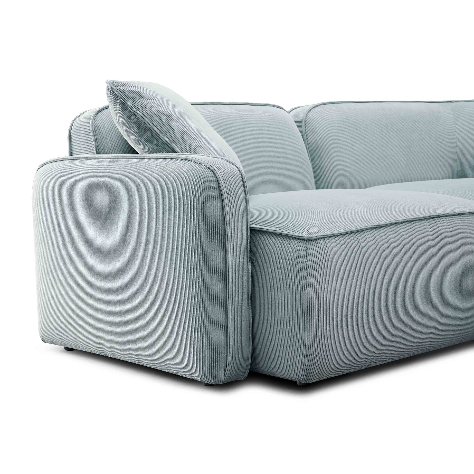 Travie 78" Modular Loveseat - Sea Blue - Image 4