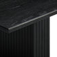 Chelsea Oak Wood Rectangular Dining Table (79"-96") - Black / 96" - Image 6