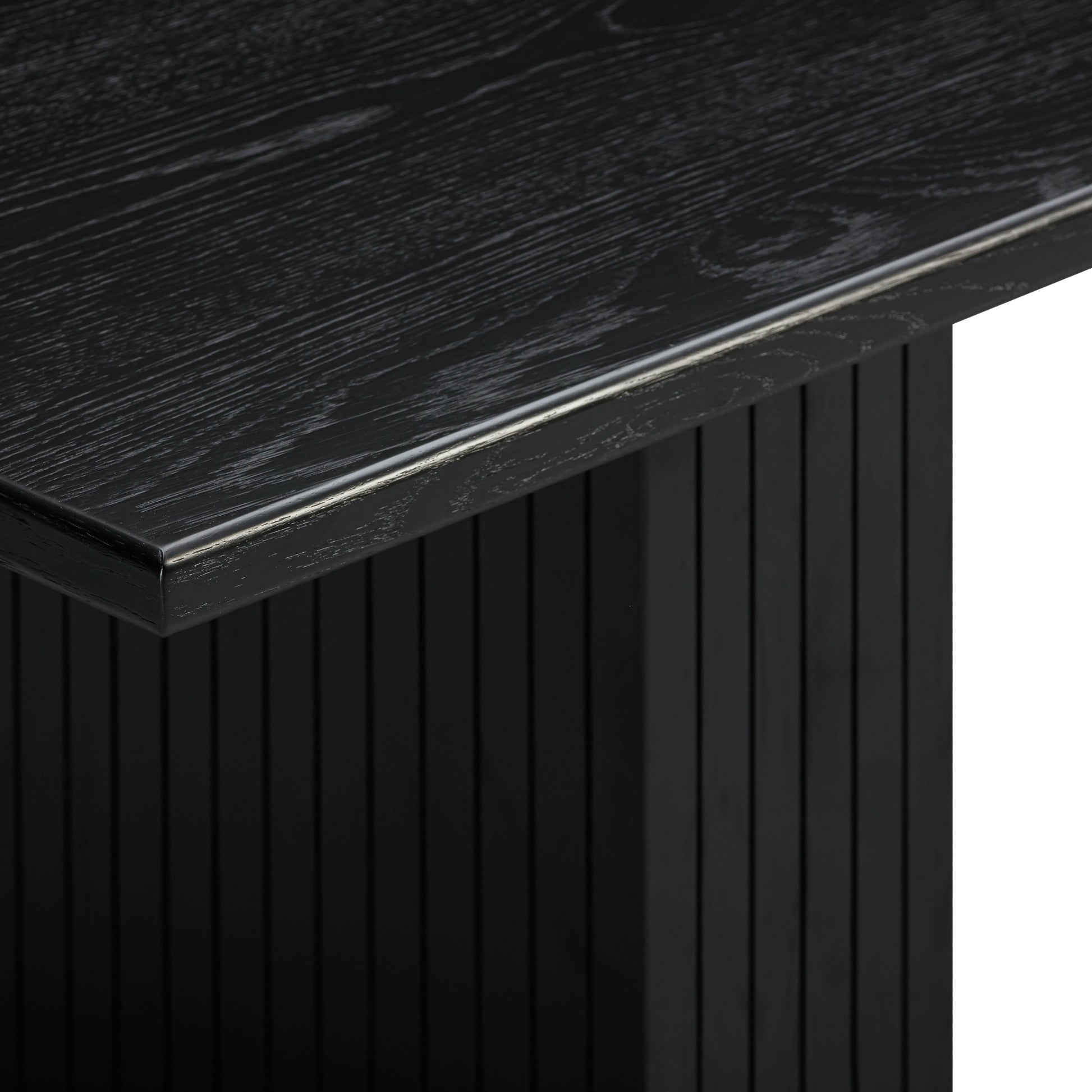 Chelsea Oak Wood Rectangular Dining Table (79"-96") - Black / 96" - Image 6