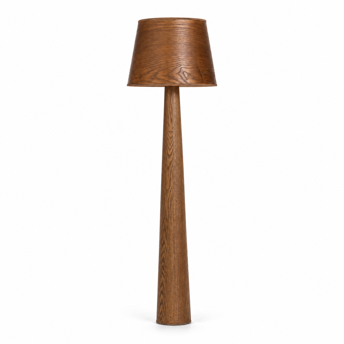 Aubra Dark Wood Floor Lamp - Image 1