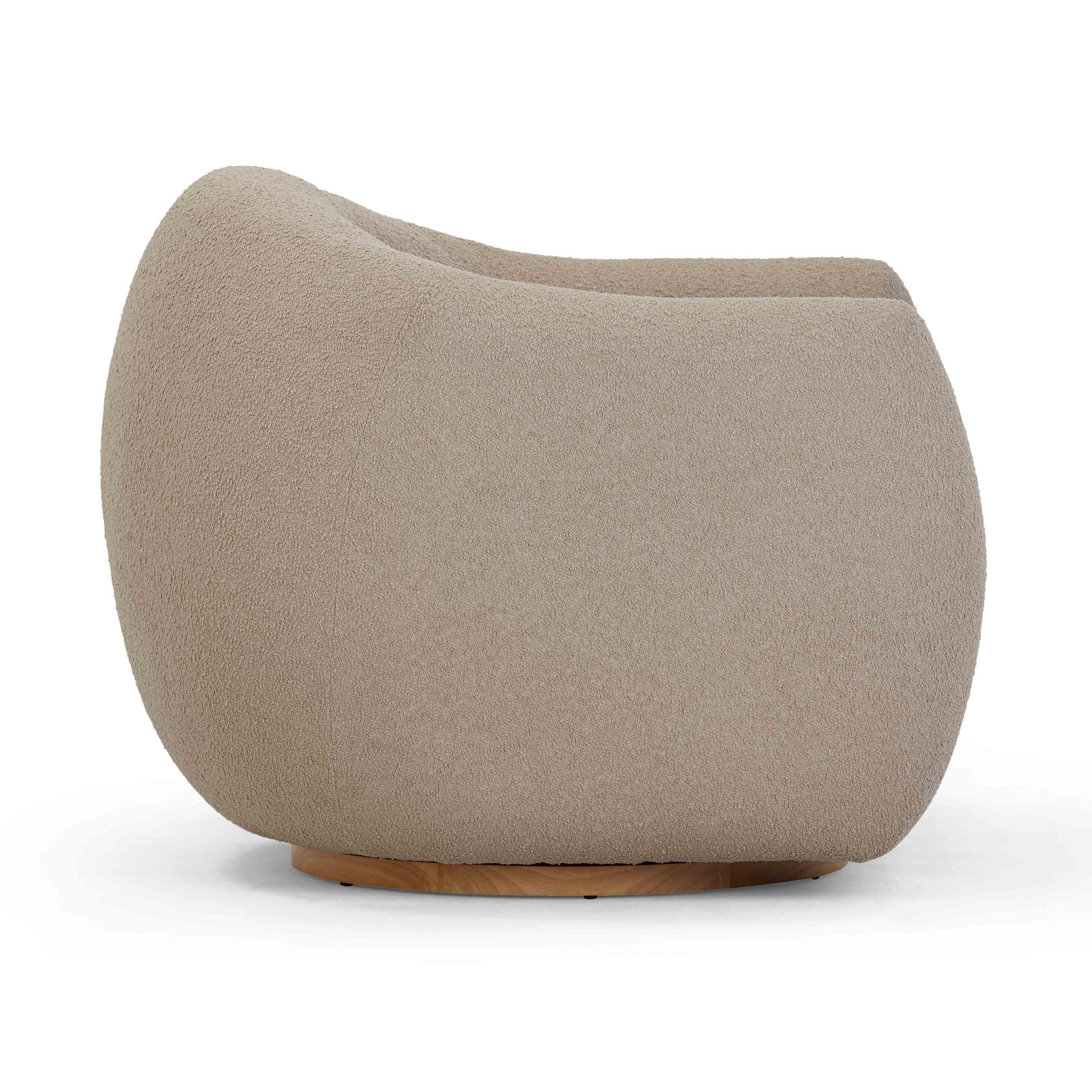 Judy Swivel Accent Chair - Taupe - Image 4