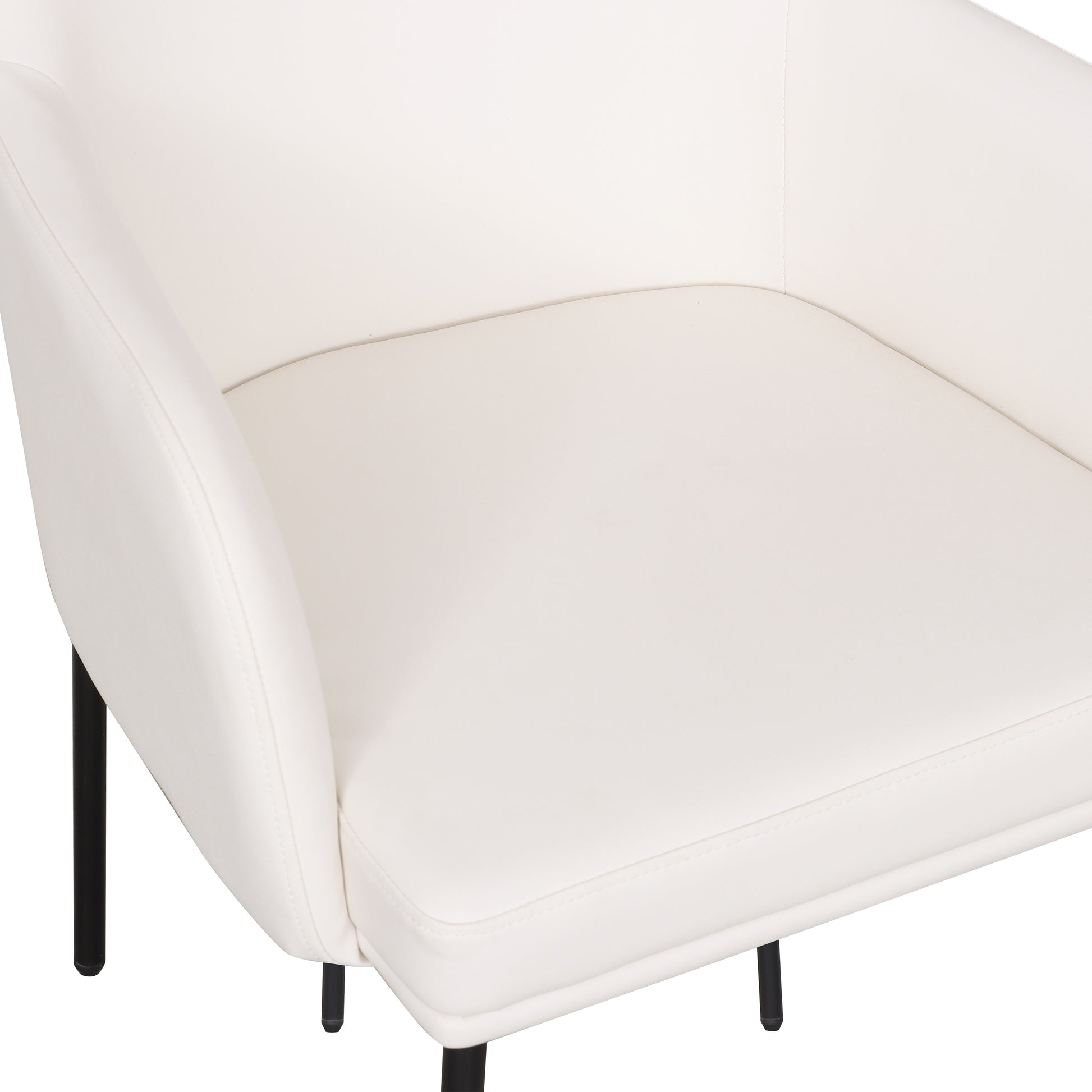 Sydney Performance Vegan Leather Armchair - Set of 2 - Cream - Image 4