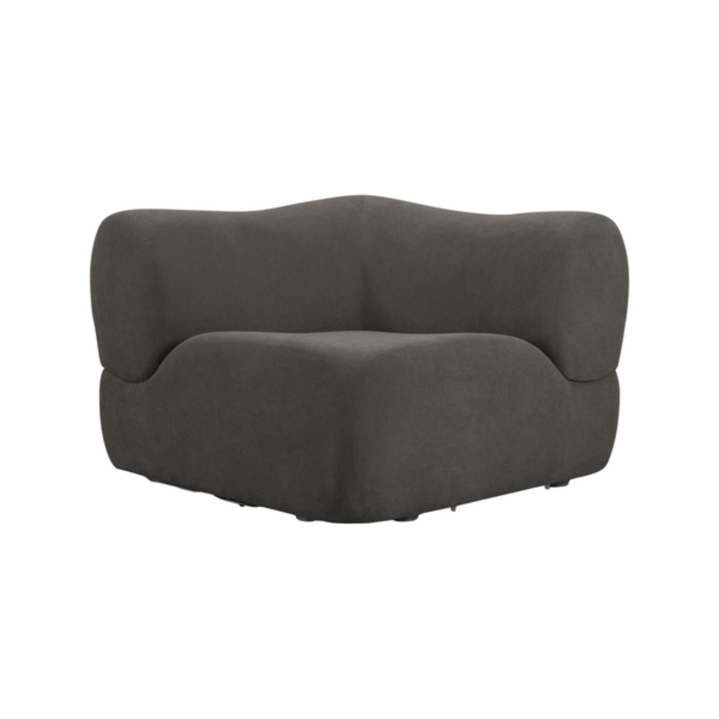 Zenith Contract-Grade Upcycled Fabric Corner Wedge - Grey - Image 3