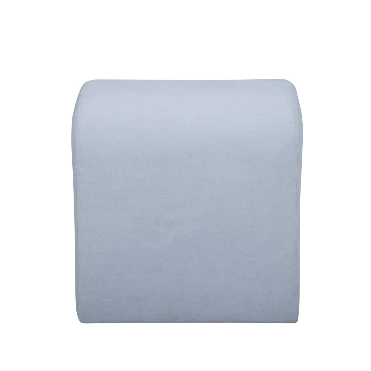 Desi Performance Fabric Ottoman - Light Blue - Image 5