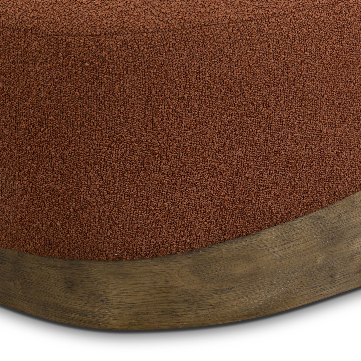 Domina Autumn Red Boucle Ottoman - Image 7