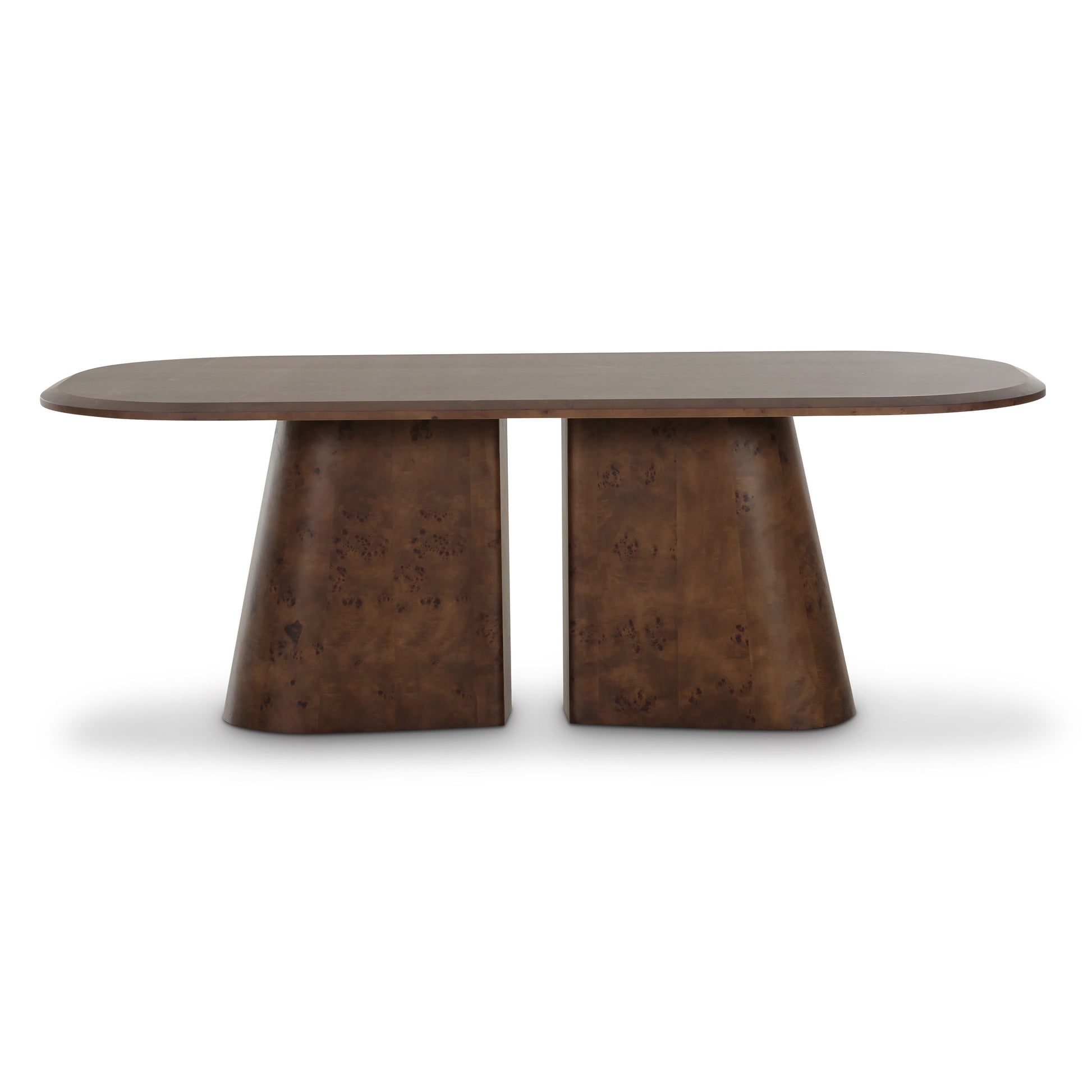 Gladyss 87" Burl Oval Dining Table - Brown - Image 1