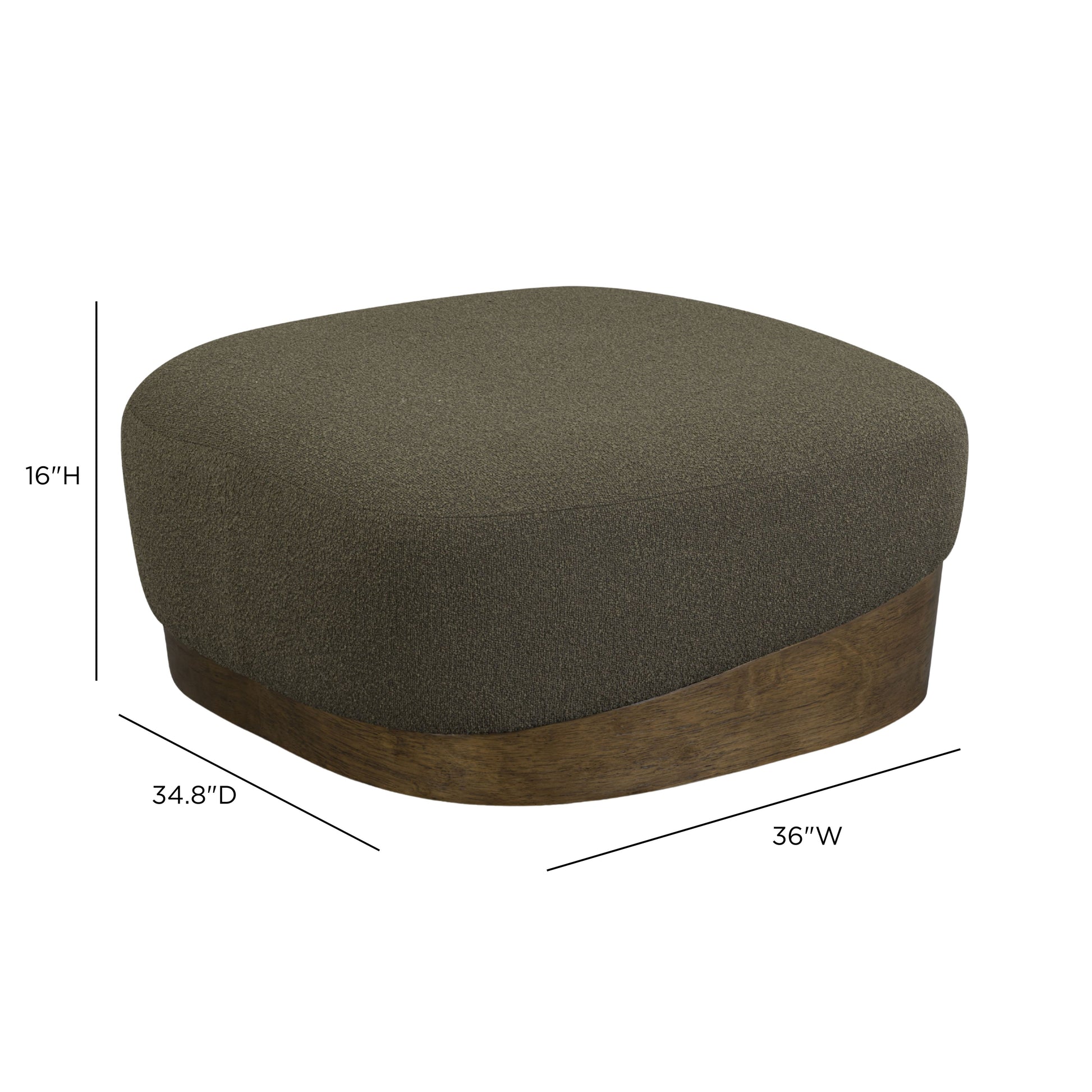 Domina Boucle Ottoman - Kale Green - Image 7