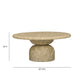 Cynthia 36" Light Emperador Faux Marble Indoor/Outdoor Coffee Table - Image 5
