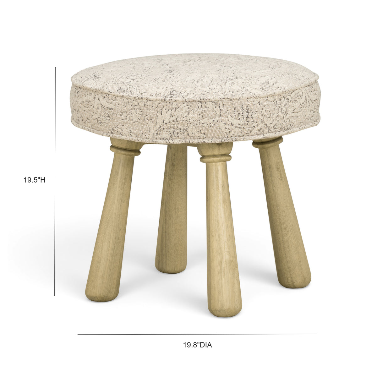 Pookie Accent Stool - Neutral Floral - Image 7