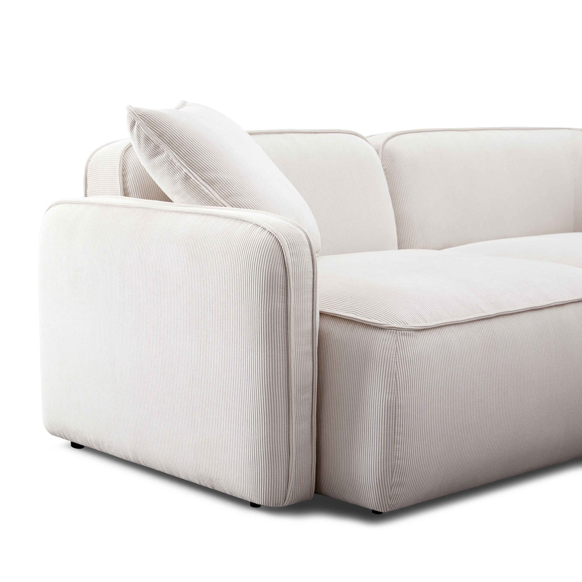 Travie 78" Modular Loveseat - White Sand - Image 5