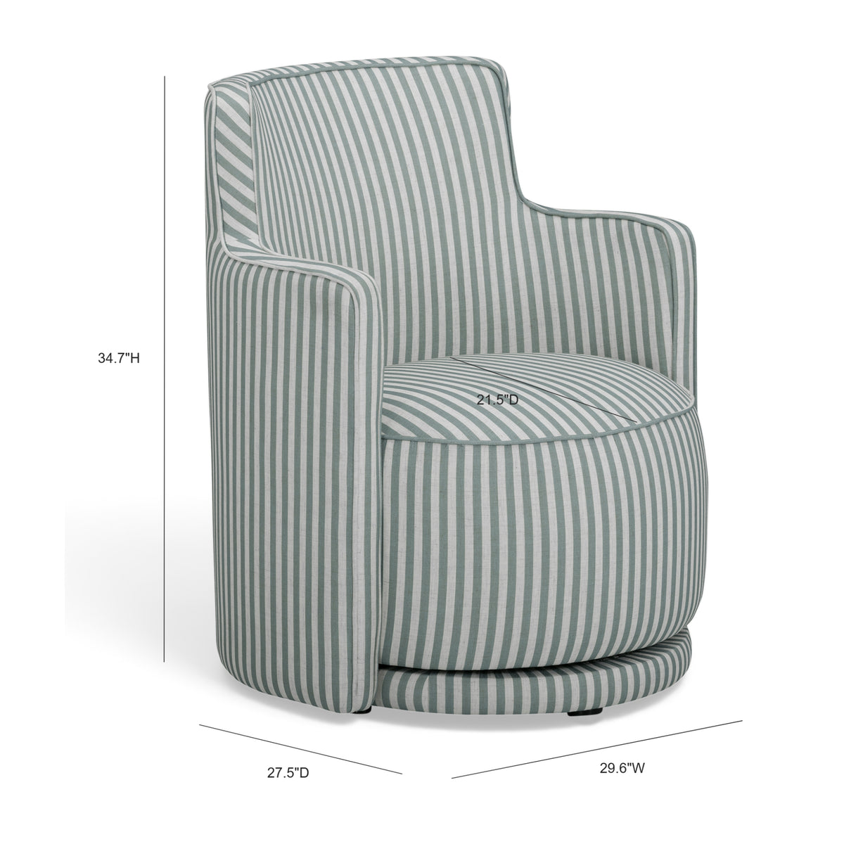 Passe Swivel Accent Chair - Green - Image 7