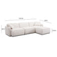 Travie 4-Piece Modular Sectional - White Sand - Image 10
