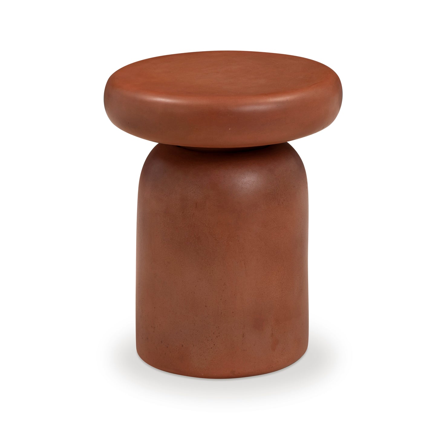 Lydia Concrete Indoor/Outdoor Side Table - Red - Image 1
